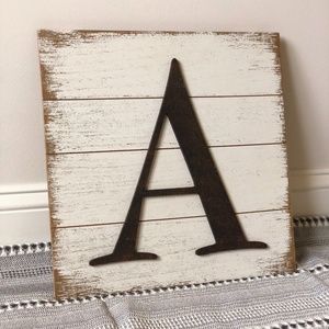 Rustic, Wooden "A" Wall Art